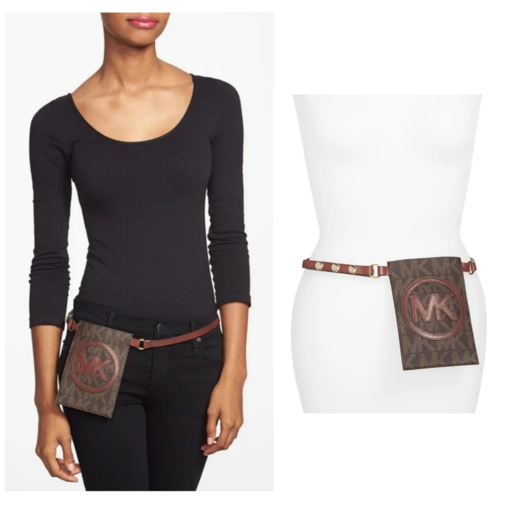Michael Kors Signature Logo Appliqué Belt Bag, M